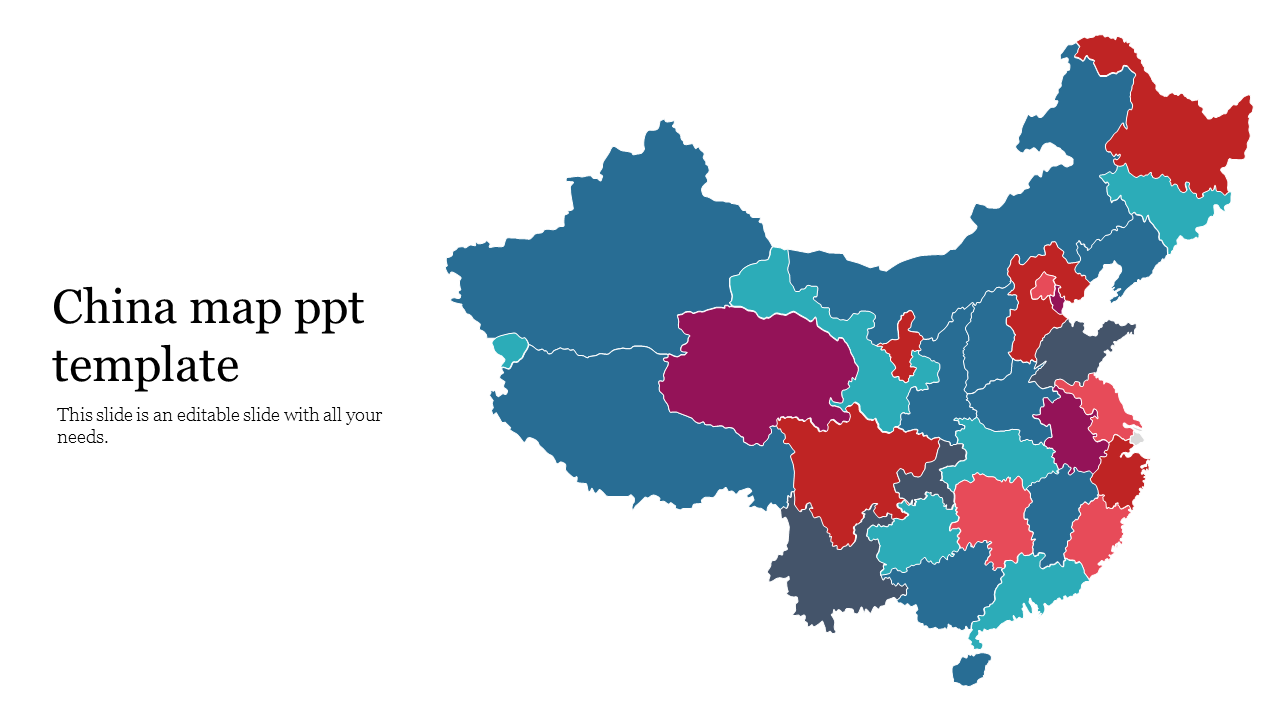 China map ppt template